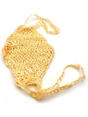 xdeonss  Doğal Örme Palmiye Lif Banyo Hamam Vücut Kesesi İpli 23 x 33 cm