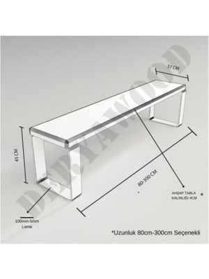 Deryawood Masif Ahşap Gaia Bank  37*80*45CM