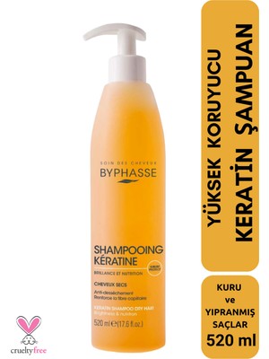 Byphasse Keratin Şampuan Kuru Saçlar Yüksek Koruyucu 520 ml