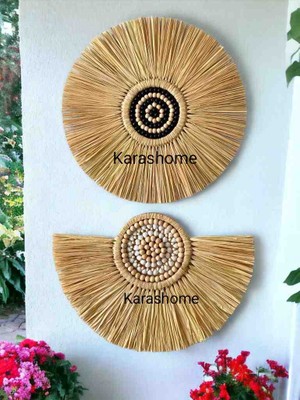 Kara.shome Rafya Bohem 2li Duvar Aksesuar Süsü