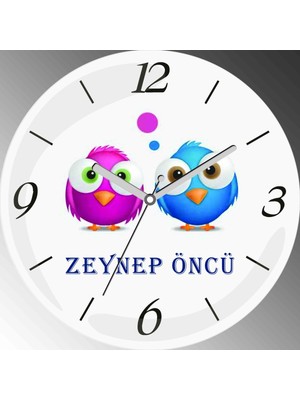 Art Hediye Aklımda Hep Sen Varsın Çap 30CM Sessiz Akar Bombeli Gerçek Cam Duvar Saati