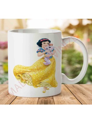 Snow-White-Png Iki Tarafı Baskılı Kupa Bardak