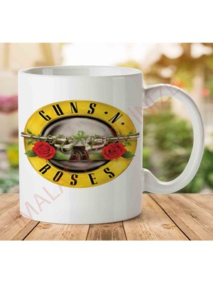 1-1018 Guns N Roses Iki Tarafı Baskılı Kupa Bardak