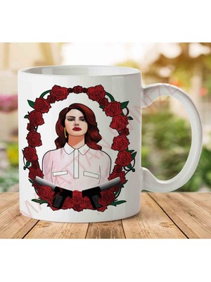 Lana Del Rey - Guns 'n Roses Iki Tarafı Baskılı Kupa Bardak