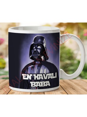 1-075 En Havalı Baba Iki Tarafı Baskılı Kupa Bardak