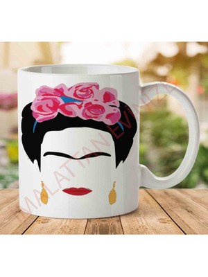 Art Hediye 1-1263 Unicorn Frida Kahlo Iki Tarafı Baskılı Kupa Bardak