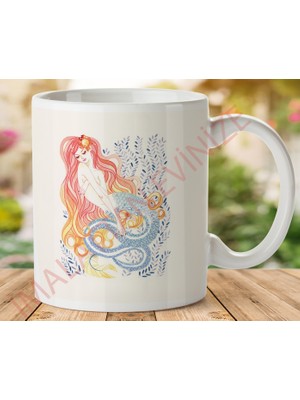 1-128 Deniz Kızı Iki Tarafı Baskılı Kupa Bardak