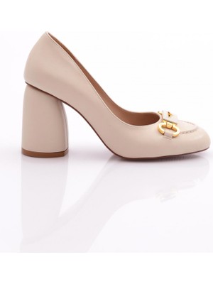 DGN 6028 Kadin Kalin Topuklu Ayakkabi