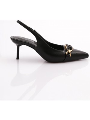 DGN 2089 Kadin Arkasi Açik Topuklu Ayakkabi