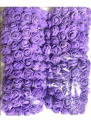 Camcı Baba Lateks Çiçek Lateks Gül 144 Adet Mor