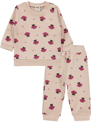 Civil Baby Kız Çocuk Takım 6-18 Ay Pudra