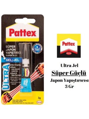 Pattex Ultra Gel Elastik Japon Yapıştırıcı 3 Gr 1505805 Endüstriyel Kalite ile Dayanıklı Yapı