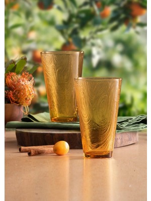 Paşabahçe Meşrubat Bardağı Paşabahçe Linden Amber 340CC 6 Adet