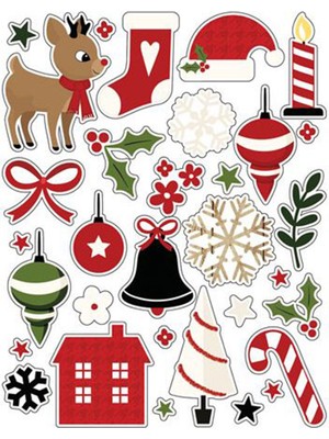 Bsb Noel Yılbaşı Sticker Telefon Laptop Notebook Tablet Defter Matara Stiker Etiket St534