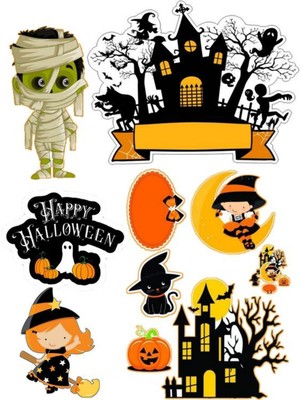 Bsb Halloween Cadılar Bayramı Sticker Telefon Laptop Notebook Tablet Defter Matara Stiker Etiket St538