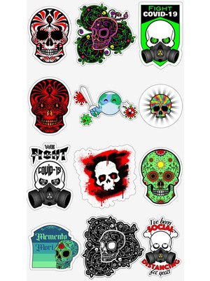 Bsb Kurukafa Sticker Telefon Laptop Notebook Tablet Defter Matara Stiker Etiket St543