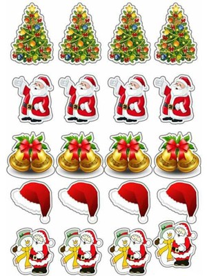 Bsb Noel Yılbaşı Sticker Telefon Laptop Notebook Tablet Defter Matara Stiker Etiket St550
