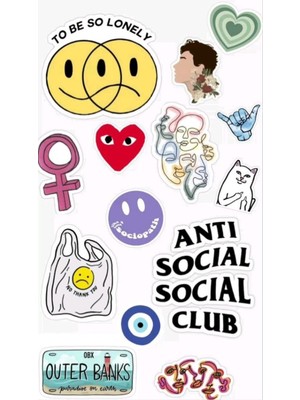 Bsb Popüler Sticker Telefon Laptop Notebook Tablet Defter Matara Stiker Etiket St553