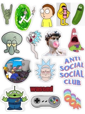 Bsb Popüler Sticker Telefon Laptop Notebook Tablet Defter Matara Stiker Etiket St557