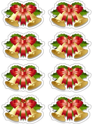 Bsb Noel Yılbaşı Sticker Telefon Laptop Notebook Tablet Defter Matara Stiker Etiket St572