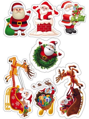 Bsb Noel Yılbaşı Sticker Telefon Laptop Notebook Tablet Defter Matara Stiker Etiket St575