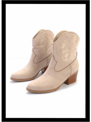 Bej Süet  Kadın Bot & Bootie K02217100902