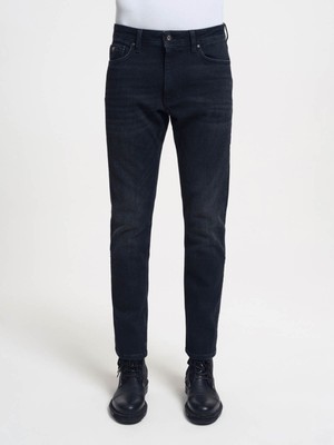 Loft Erkek Jean Pantolon Vıvaldı Wash M Lacivert Desenli Dar Paça %94 Pamuk LF2034750