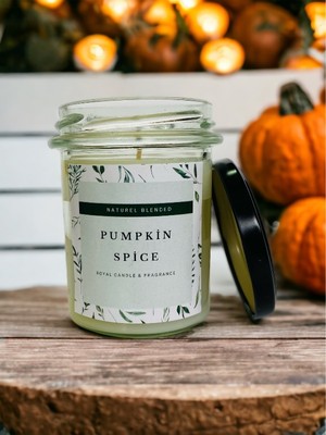 Royal Mum Pumpkın Spice Kokulu - Naturel Kavanoz Mum