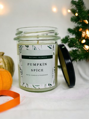 Royal Mum Pumpkın Spice Kokulu - Naturel Kavanoz Mum