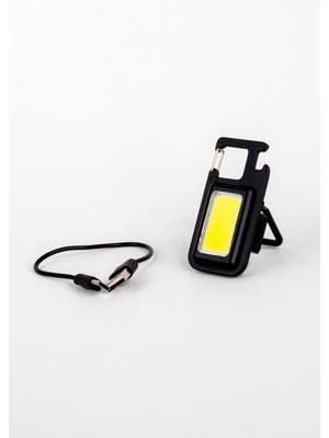 Helios Keychain Light 6W Ledli Mini Projektör Beyaz Işık USB Şarjlı