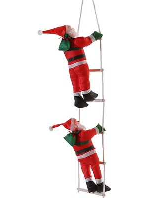 Maskot Iki Kişilik Yatak Odası Penceresi Noel Merdiveni 30CM Noel Baba Süsleri (Yurt Dışından)