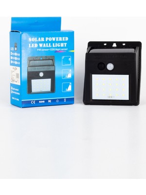 Helios 15W Solar LED Duvar Aydınlatma Beyaz Işık IP65 (Dış Mekan) Hs 4010