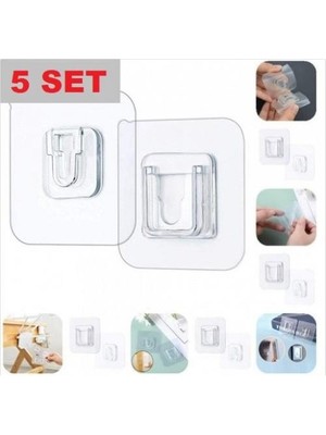 Temiz Pazar Geçmeli Klips Eşya Sabitleme Askısı 5 Set