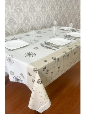 Pimula Home Modern Polyester Tabanlı Su Geçirmez Simli Pvc Masa Örtüsü Muşambası _1033-C