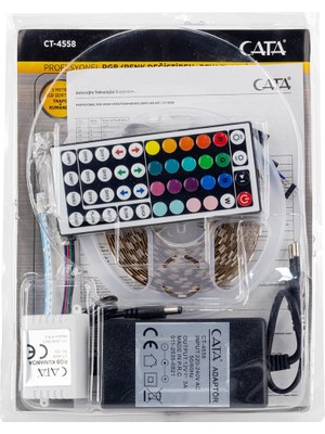 Cata CT-4558 Cata Profesyonel Rgb Şerit LED 5 Metre +Trafo +Kumanda