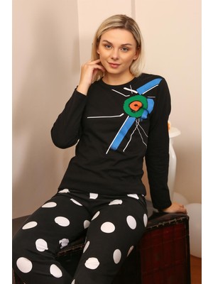 Akbeniz Kadın Uzun Kol Penye Pijama Takım 4176