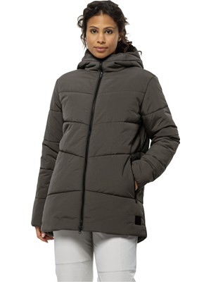 Jack Wolfskin Karolinger Long Kadın Kahverengi Outdoor Ceketi
