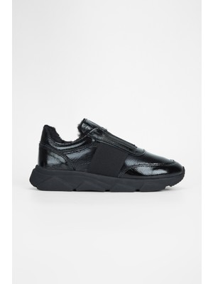 Valmenti Kadın Siyah Rugan Deri Sneakers & Spor Ayakkabı 996 117-1 Bn Ayk SK23/24