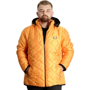 Büyük Beden Erkek Kapüşonlu Mont Kapitone 23636 Sarı