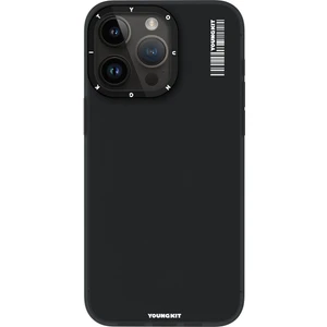 iPhone 15 Pro Max Uyumlu Kılıf Buzlu Mat Tasarım Youngkit Hidden Sand Serisi Kapak Siyah