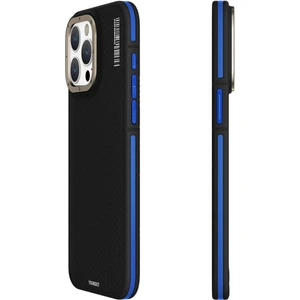 iPhone 15 Pro Max Uyumlu Kılıf Magsafe Şarj Özellikli Youngkit 600D Kevlar Kapak Mavi