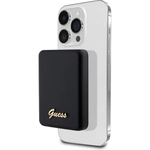 Orjinal Lisanslı Magsafe Şarj Özellikli Metal Yazı Logolu Powerbank 5000MAH 15W Siyah
