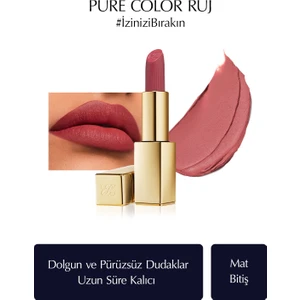 Estee Lauder Mat Bitişli Ruj - Pure Color Matte Lipstick - 3.5gr - Renk: 420 Rebellious Rose