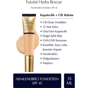 Estee Lauder Futurist Hydra Rescue SPF 45 Nemlendirici Fondöten 35ml - Renk: 2W1 Dawn