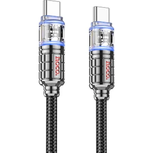 U122 Kristal Uç 60W Type-C To Type-C Hızlı Data ve Şarj Kablosu