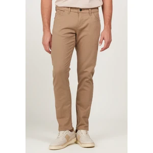 Altınyıldız Classics Erkek Camel Slim Fit Dar Kesim 5 Cep Pamuklu Kanvas Esnek Chino Pantolon