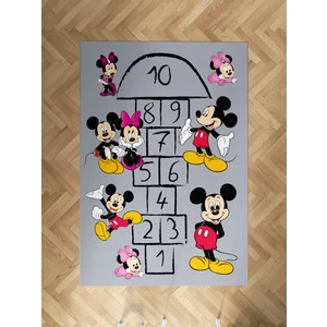 Mekta Home Bebek ve Çocuk Odası Mickey ve Minnie Mause Desenli Seksekli Halı