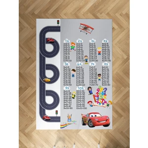 Mekta Home Bebek ve Çocuk Odası Çarpım Tablolu ve Yol Desenli Eğitici Halı