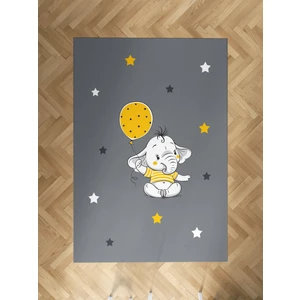 Mekta Home Bebek ve Çocuk Odası Sarı Filli Balon Desenli Halı