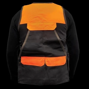 Avcı Yeleği Turuncu Detaylı Fermuarlı Cep Özellikleriyle Giyimde Konfor